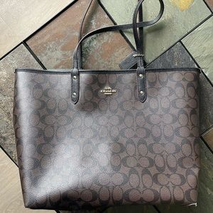 Coach reversible tote